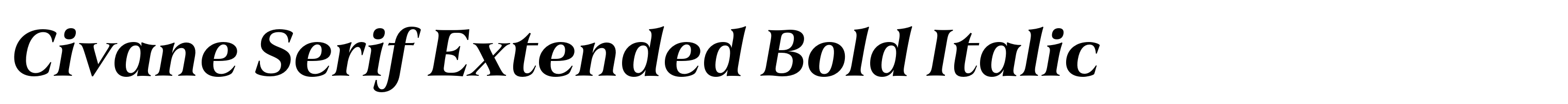 Civane Serif Extended Bold Italic